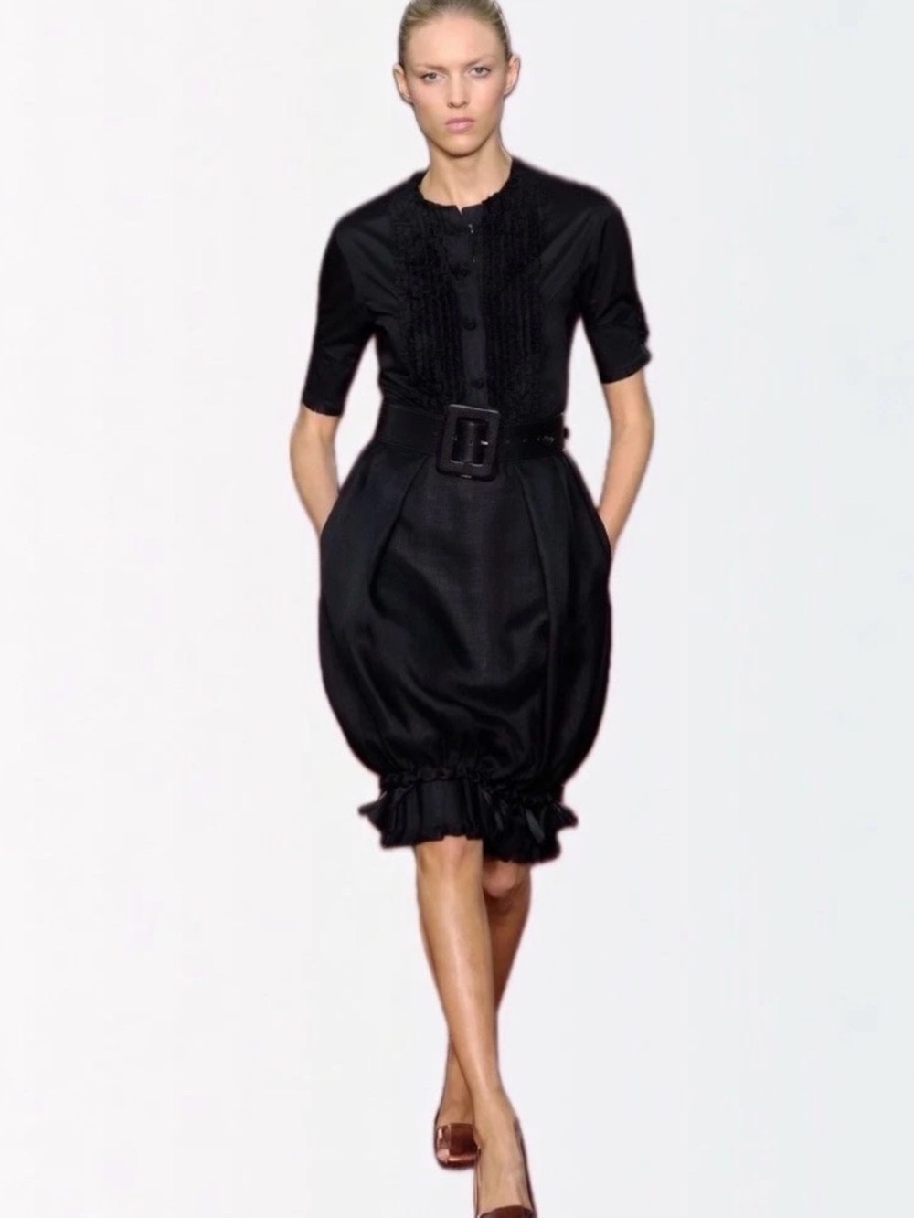 YSL Rive Gauche Archival SS06 Silk Bubble Tulip Skirt NWT FR38